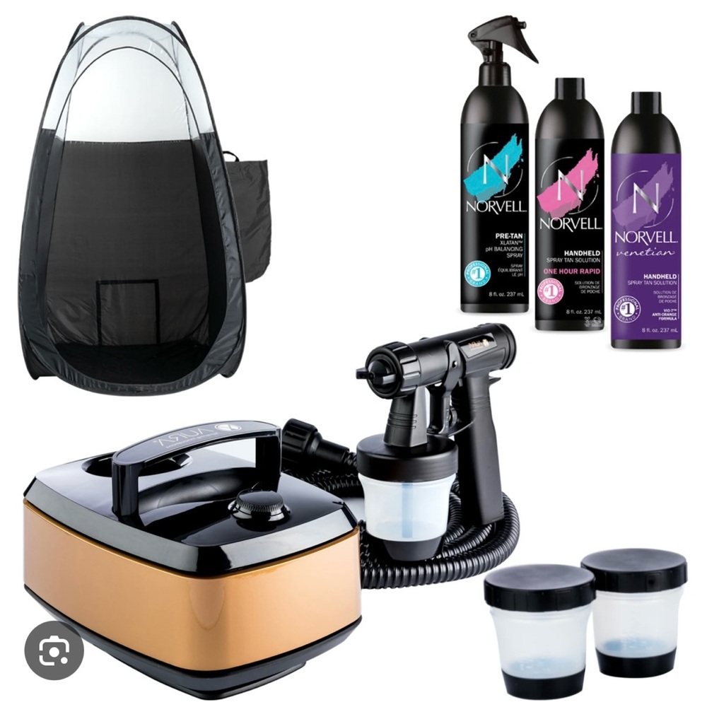 Aura Allure Spray Tan Machine, Black Tanning Tent